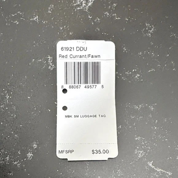 Coach Scarlet Leather Bag Tag - Picture 3 of 3